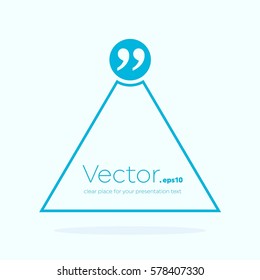 Abstract concept vector empty speech square quote text bubble. For web and mobile app isolated on background, illustration template design, creative presentation, business infographic social media.