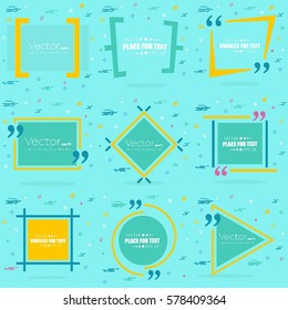 Abstract concept vector empty speech square quote text bubble. For web and mobile app isolated on background, illustration template design, creative presentation, business infographic social media.