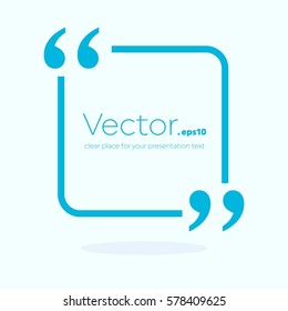 Abstract concept vector empty speech square quote text bubble. For web and mobile app isolated on background, illustration template design, creative presentation, business infographic social media.