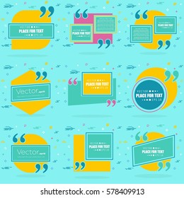 Abstract concept vector empty speech square quote text bubble. For web and mobile app isolated on background, illustration template design, creative presentation, business infographic social media.