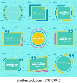 Abstract concept vector empty speech square quote text bubble. For web and mobile app isolated on background, illustration template design, creative presentation, business infographic social media.