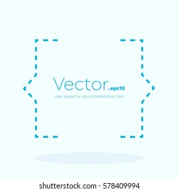 Abstract concept vector empty speech square quote text bubble. For web and mobile app isolated on background, illustration template design, creative presentation, business infographic social media.