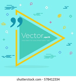 Abstract concept vector empty speech square quote text bubble. For web and mobile app isolated on background, illustration template design, creative presentation, business infographic social media.