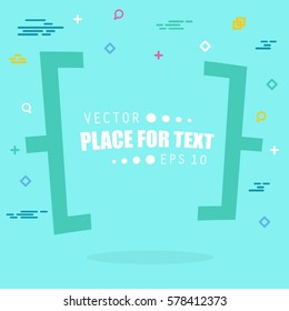 Abstract concept vector empty speech square quote text bubble. For web and mobile app isolated on background, illustration template design, creative presentation, business infographic social media.