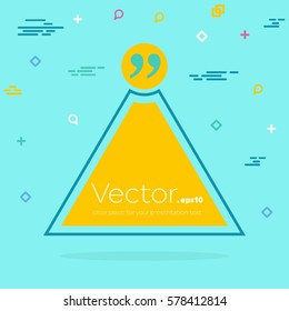 Abstract concept vector empty speech square quote text bubble. For web and mobile app isolated on background, illustration template design, creative presentation, business infographic social media.