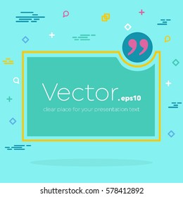 Abstract concept vector empty speech square quote text bubble. For web and mobile app isolated on background, illustration template design, creative presentation, business infographic social media.