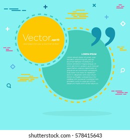 Abstract concept vector empty speech square quote text bubble. For web and mobile app isolated on background, illustration template design, creative presentation, business infographic social media.
