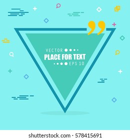 Abstract concept vector empty speech square quote text bubble. For web and mobile app isolated on background, illustration template design, creative presentation, business infographic social media.