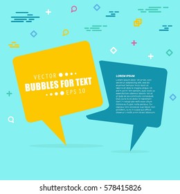 Abstract concept vector empty speech square quote text bubble. For web and mobile app isolated on background, illustration template design, creative presentation, business infographic social media.