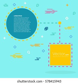 Abstract concept vector empty speech square quote text bubble. For web and mobile app isolated on background, illustration template design, creative presentation, business infographic social media.