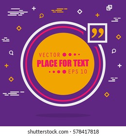 Abstract concept vector empty speech square quote text bubble. For web and mobile app isolated on background, illustration template design, creative presentation, business infographic social media.