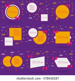 Abstract concept vector empty speech square quote text bubble. For web and mobile app isolated on background, illustration template design, creative presentation, business infographic social media.