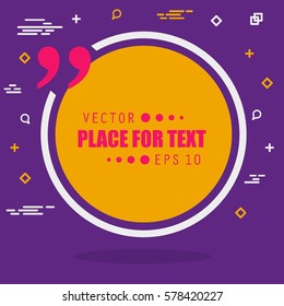 Abstract concept vector empty speech square quote text bubble. For web and mobile app isolated on background, illustration template design, creative presentation, business infographic social media.