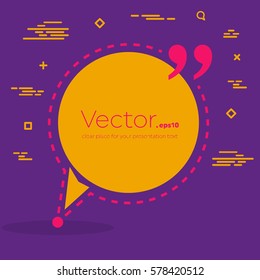 Abstract concept vector empty speech square quote text bubble. For web and mobile app isolated on background, illustration template design, creative presentation, business infographic social media.