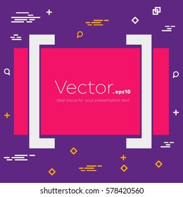Abstract concept vector empty speech square quote text bubble. For web and mobile app isolated on background, illustration template design, creative presentation, business infographic social media.