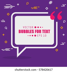 Abstract concept vector empty speech square quote text bubble. For web and mobile app isolated on background, illustration template design, creative presentation, business infographic social media.