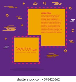 Abstract concept vector empty speech square quote text bubble. For web and mobile app isolated on background, illustration template design, creative presentation, business infographic social media.