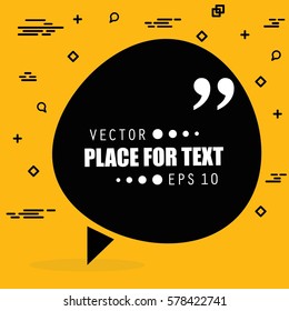 Abstract concept vector empty speech square quote text bubble. For web and mobile app isolated on background, illustration template design, creative presentation, business infographic social media.