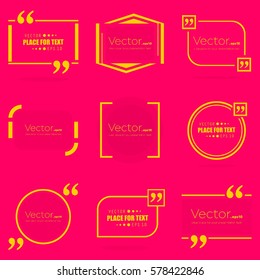 Abstract concept vector empty speech square quote text bubble. For web and mobile app isolated on background, illustration template design, creative presentation, business infographic social media.