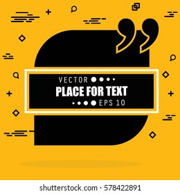 Abstract concept vector empty speech square quote text bubble. For web and mobile app isolated on background, illustration template design, creative presentation, business infographic social media.