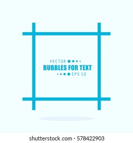 Abstract concept vector empty speech square quote text bubble. For web and mobile app isolated on background, illustration template design, creative presentation, business infographic social media.
