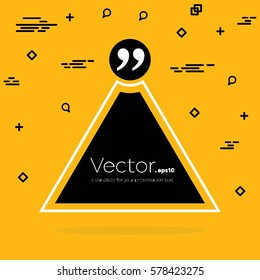 Abstract concept vector empty speech square quote text bubble. For web and mobile app isolated on background, illustration template design, creative presentation, business infographic social media.