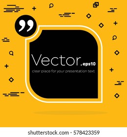 Abstract concept vector empty speech square quote text bubble. For web and mobile app isolated on background, illustration template design, creative presentation, business infographic social media.