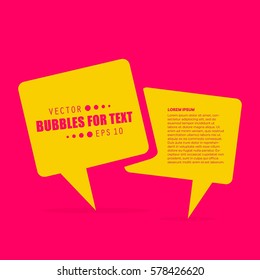 Abstract concept vector empty speech square quote text bubble. For web and mobile app isolated on background, illustration template design, creative presentation, business infographic social media.