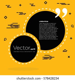 Abstract concept vector empty speech square quote text bubble. For web and mobile app isolated on background, illustration template design, creative presentation, business infographic social media.