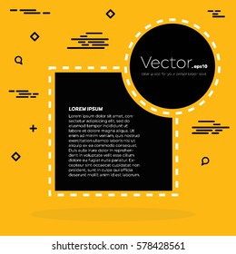 Abstract concept vector empty speech square quote text bubble. For web and mobile app isolated on background, illustration template design, creative presentation, business infographic social media.