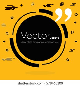 Abstract concept vector empty speech square quote text bubble. For web and mobile app isolated on background, illustration template design, creative presentation, business infographic social media.