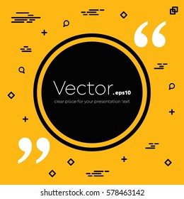 Abstract concept vector empty speech square quote text bubble. For web and mobile app isolated on background, illustration template design, creative presentation, business infographic social media.