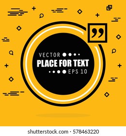 Abstract concept vector empty speech square quote text bubble. For web and mobile app isolated on background, illustration template design, creative presentation, business infographic social media.