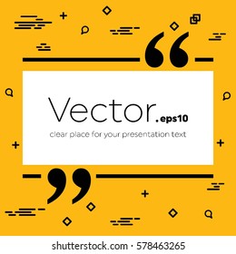 Abstract concept vector empty speech square quote text bubble. For web and mobile app isolated on background, illustration template design, creative presentation, business infographic social media.