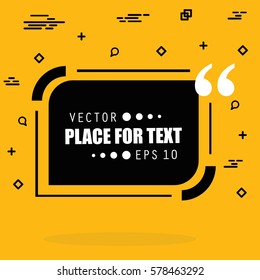 Abstract concept vector empty speech square quote text bubble. For web and mobile app isolated on background, illustration template design, creative presentation, business infographic social media.