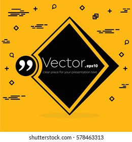 Abstract concept vector empty speech square quote text bubble. For web and mobile app isolated on background, illustration template design, creative presentation, business infographic social media.