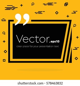Abstract concept vector empty speech square quote text bubble. For web and mobile app isolated on background, illustration template design, creative presentation, business infographic social media.