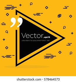 Abstract concept vector empty speech square quote text bubble. For web and mobile app isolated on background, illustration template design, creative presentation, business infographic social media.