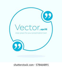 Abstract concept vector empty speech square quote text bubble. For web and mobile app isolated on background, illustration template design, creative presentation, business infographic social media.