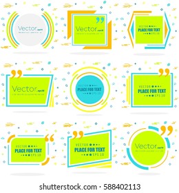 Abstract concept vector empty speech square quote text bubble. For web and mobile app isolated on background, illustration template design, creative presentation, business infographic social media.