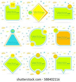 Abstract concept vector empty speech square quote text bubble. For web and mobile app isolated on background, illustration template design, creative presentation, business infographic social media.