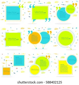Abstract concept vector empty speech square quote text bubble. For web and mobile app isolated on background, illustration template design, creative presentation, business infographic social media.