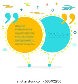 Abstract concept vector empty speech square quote text bubble. For web and mobile app isolated on background, illustration template design, creative presentation, business infographic social media.