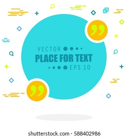 Abstract concept vector empty speech square quote text bubble. For web and mobile app isolated on background, illustration template design, creative presentation, business infographic social media.