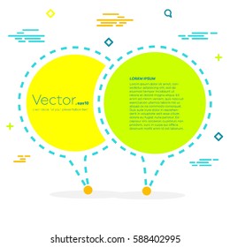Abstract concept vector empty speech square quote text bubble. For web and mobile app isolated on background, illustration template design, creative presentation, business infographic social media.