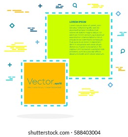 Abstract concept vector empty speech square quote text bubble. For web and mobile app isolated on background, illustration template design, creative presentation, business infographic social media.