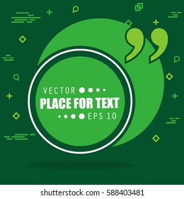 Abstract concept vector empty speech square quote text bubble. For web and mobile app isolated on background, illustration template design, creative presentation, business infographic social media.