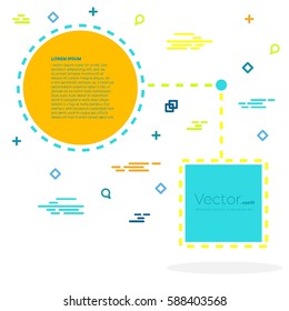 Abstract concept vector empty speech square quote text bubble. For web and mobile app isolated on background, illustration template design, creative presentation, business infographic social media.