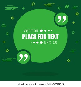 Abstract concept vector empty speech square quote text bubble. For web and mobile app isolated on background, illustration template design, creative presentation, business infographic social media.