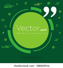 Abstract concept vector empty speech square quote text bubble. For web and mobile app isolated on background, illustration template design, creative presentation, business infographic social media.